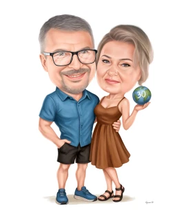 Karykatura dla pary, wygowski.art
