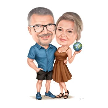 Karykatura dla pary, wygowski.art