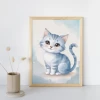 3 obrazki do pokoju dzieciecego 30x40 cm plakaty kotek, króliczek, piesek prezent