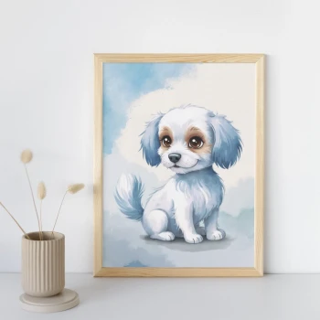 3 obrazki do pokoju dzieciecego 30x40 cm plakaty kotek, króliczek, piesek prezent